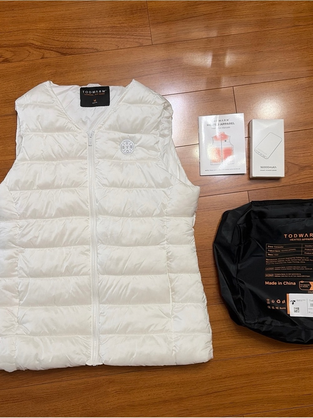 TODWARM Heated Vest for Women 2509-M-US-WHITE-白